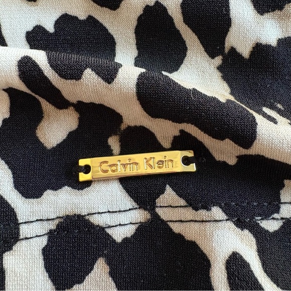 Calvin Klein Leopard Print Sleeveless Cami Blouse - Office Siren - Picture 8 of 15